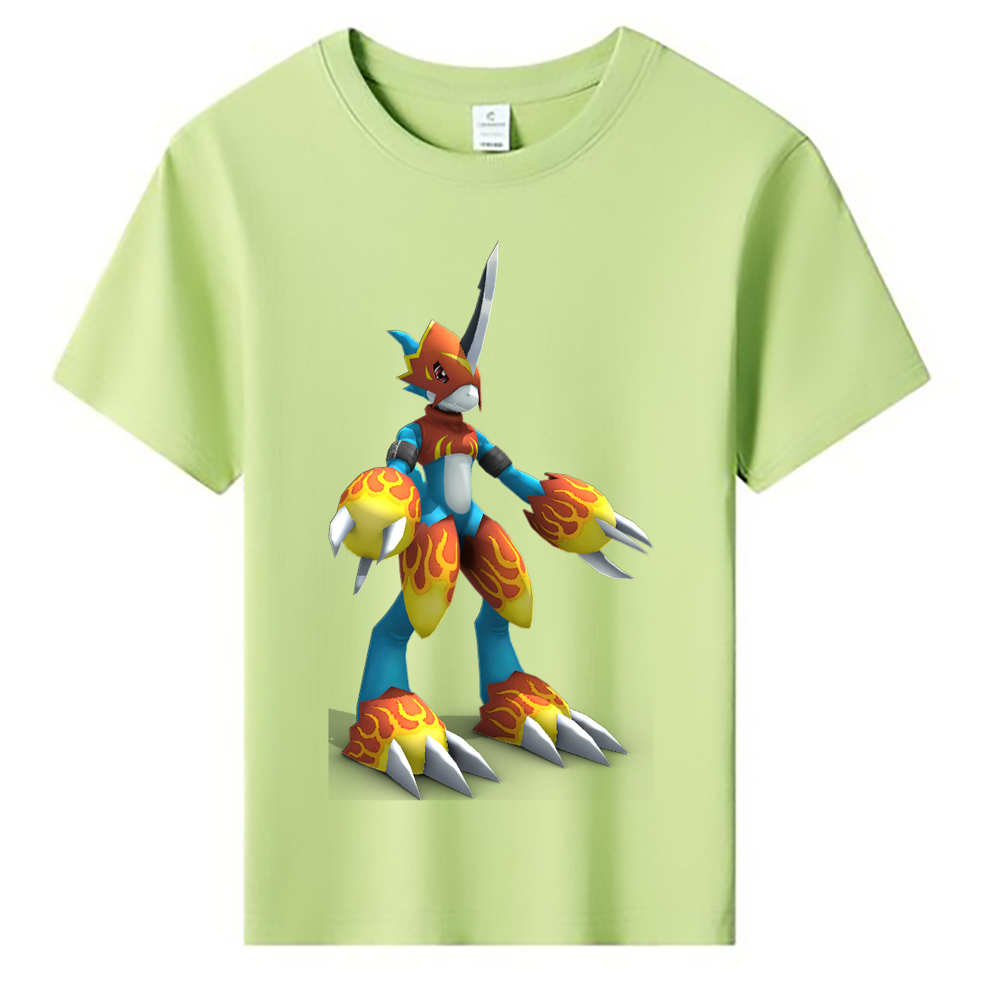 （画像用） Digimon デジタルモンスター/デジモン 綿100％キッズTシャツ（フロントプリント）